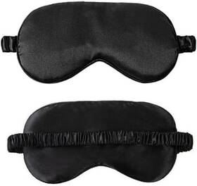 114 313100673662 Luxurious Black Eye Mask For Sleep - Soft Fabric Perfect Travel Naps