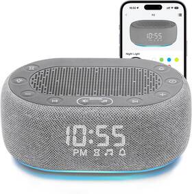 1mii 445054453472 White Noise Sound Machine With Alarm Clock Pink Maker For Baby Adult