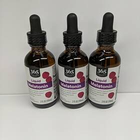365 By Whole Foods Market 099482462833 Everyday Value Liquid Melatonin Lot Of 3 - 2 Oz Each Exp 12/16/26