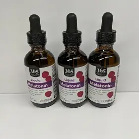 365 By Whole Foods Market 099482462833 Everyday Value Liquid Melatonin Lot Of 3 - 2 Oz Each Exp 12/16/26