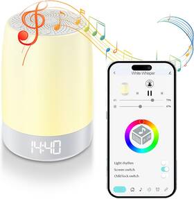 8e2sqw Soother Sleep Sound Machine Rain Machines 8 Colors Night Light Whit