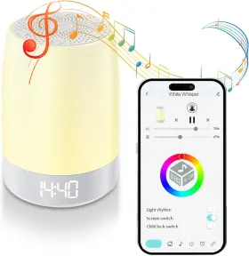 8e2sqw Soother Sleep Sound Machine Rain Machines 8 Colors Night Light Whit