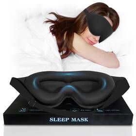 Abcdmm 0p-es41-c8ac 3d Advanced Eye Mask For Sleeping Soft And 1 Count Pack Of Black