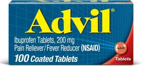 15040 Advil Pain Reliever And Fever Reducer Relief 100 Coated Tablets