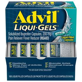 Advil 305730169028 Liqui-gels Pain Reliever And Fever Reducer Medicine For Adults