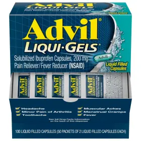 Advil 305730169028 Liqui-gels Pain Reliever And Fever Reducer Medicine For Adults