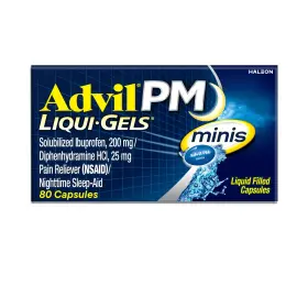 Advil 305736557591 Pm Liqui-gels Minis 80 Liquid Filled Capsules Count Pack Of 1