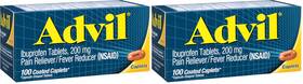 Advil F00573016040p Pain Reliever And Fever Reducer Relief 100 Count Pack Of 2