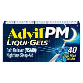 Advil F00573016743m Pm Liqui-gels Pain Reliever And Nighttime Sleep 40 Count Pack Of 1