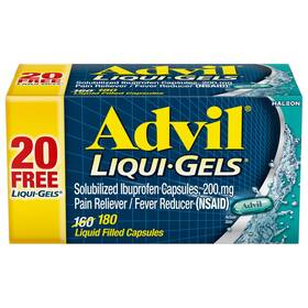 Advil F00573016951v Liqui-gels Pain Reliever And Fever Reducer Medicine For Adults