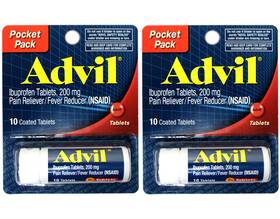Advil Sample Sku 34527 2 Pack Of Pocket Pain Reliever / Fever 10 Count