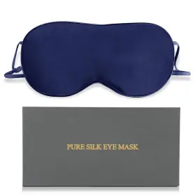 Afflat 740706437891 100% Pure Mulberry Silk Eye Mask For Side Sleeper Soft Pressure-less Cooling