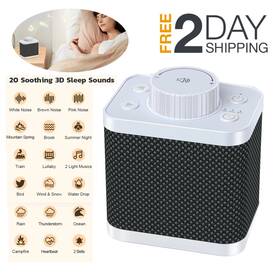 Afuosy 426908272487 White Noise Machine With 20 Soothing Sounds Portable For Deep Restful Sleep Home