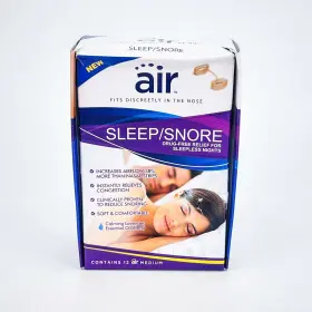 Air 897762002089 Sleep Snore Nose Filter Calming Lavender Essential Oil Blend 12pk Medium