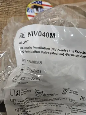 Niv040m Airlife New Sealed Niv Vented Full Mask W Valve Medium