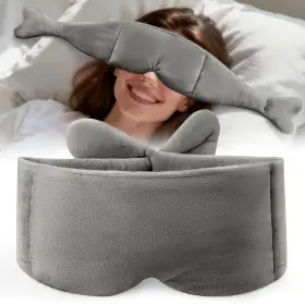 Akakios 635408069221 Weighted Eye Mask For Sleeping Soft 1 Count Pack Of Minky-gray