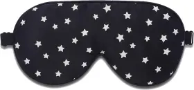 Alaska Bear 705353426018 Natural Silk Sleep Mask Super Smooth Eye Black Stars