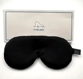 X001umvjhb Alaska Bear Sleep Mask Silk Blindfold Memory Foam Contoured 3d Cups Men Women