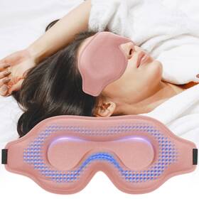 Albatross Health New England 810135281508 Weighted 3d Sleep Mask For Men Women Adjustable Pink 4.6oz