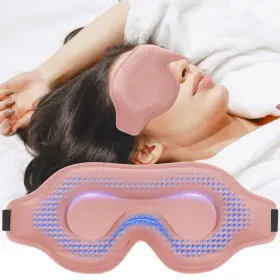 Albatross Health New England 810135281508 Weighted 3d Sleep Mask For Men Women Adjustable Pink 4.6oz