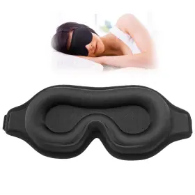 Albatross Health New England 850030853424 Sleep Eye Mask For Men Women Lash Extensions 3d Sleeping Travel Blacko