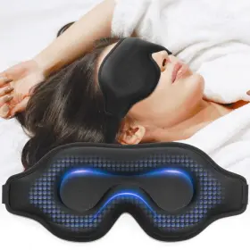 Sm-003-bk Albatross Health New England Weighted Eye Mask For Sleeping Blackout 3d Contoured Sleep With Adjustable