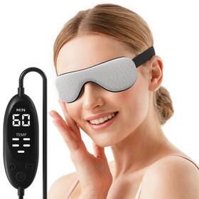 Albatross Health New England Sm-004-gy Heated Eye Mask Usb Electric Heating Pad Warm Compress For Dry Eyes Gray
