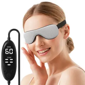 Sm-004-gy Albatross Health New England Heated Eye Mask Usb Electric Heating Pad Warm Compress For Dry Eyes Gray
