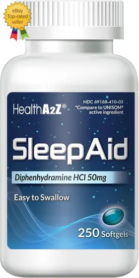 Allegiant Health 313087686624 Sleep Aid Diphenhydramine Softgels 50mg Supports Deeper Restful Sleeping 25