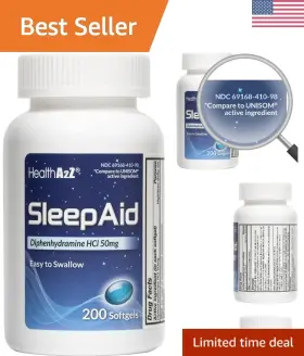 Allegiant Health 369168410985 Sleep Aid Diphenhydramine Hcl 50mg 250 Softgels Supports Deeper Restful
