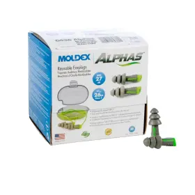6430 Alpha Industries Moldex Alphas Uncorded Reusable Earplug In Pocket-pak Plus Nrr 27db