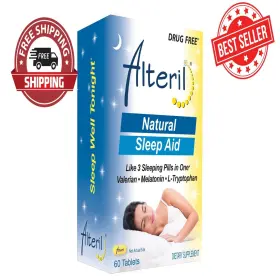 Alteril 153054357348 Sleep Aid Tablets 60ct Melatonin 5mg L Tryptophan And Valerian New
