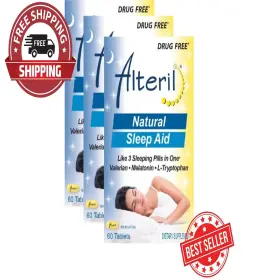 Alteril 153056767701 Sleep Aid Tablets 60ct 3 Pack Melatonin L-tryptophan And Valerian