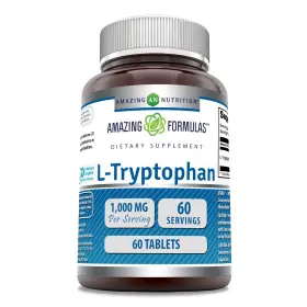 23757 Amazing Nutrition Formulas L-tryptophan 1000mg 60 Tablets 1 Count Pack Of No Color