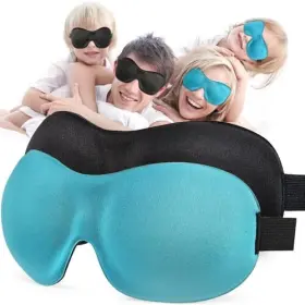 Amazker 198888871929 Cute Sleep Mask For Men Women Kids 2 Pack 3d Contoured Cup Sleeping And Bl