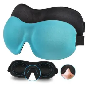 Bd11756 Amazker Sleep Mask 2 Pack Invisible Alar Deep Orbit 3d 1 Count Of Blue-black
