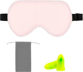 Dlem010 Amazon Basics Genuine Natural Mulberry Silk Curved Sleep Eye Mask With Adjustabl
