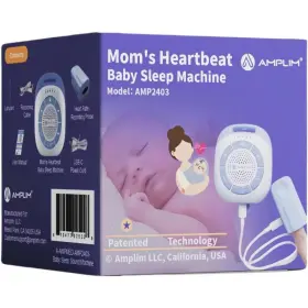 Amplim 810477025228 Baby Soother Patented Heartbeat Recorder 19 Calming Sounds Portable