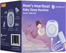 Amp2403 Amplim Baby Sound Machine Record Mom S Heartbeat 19 Soothing Sounds Blue