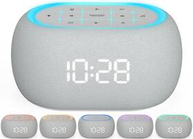 Anjank Ac209 White Noise Sound Machine Alarm Clock With Bluetooth A-grey