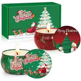 Aed158 Aottom Christmas Candles - Scented Candle Gift Set For Women 2 Packs 2.5 Oz