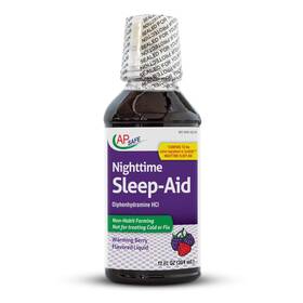 Apsafe 18-522-28 Nighttime Liquid Sleep Aid For Adults - Effective Rest Formula