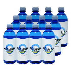 Aquapap 864124000380 16.9 Ounce 12 Pack Vapor Distilled Cpap Water 2-3 Nights Per Bottle