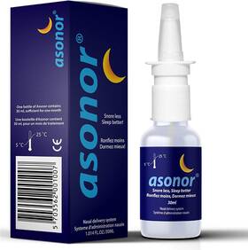 Asonor 26772 Snoring Nasal Spray Fast Snore Stopper Drops For Better Sleep Natural Breathi