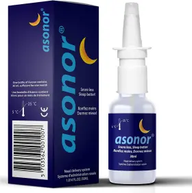 26772 Asonor Snoring Nasal Spray Fast Snore Stopper Drops For Better Sleep Natural Breathi