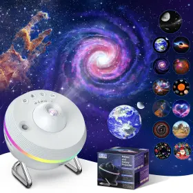 Astarama 785768809729 Galaxy Star Projector 13 In 1 Planetarium Space Integrated White