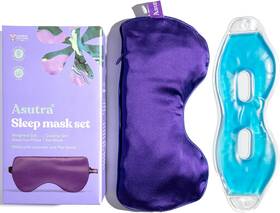 Asutra 445022242206 Silk Eye Pillow For Sleep Purple - Filled With Lavender Buds And Flax Seeds