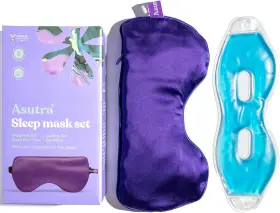 Asutra 445022242206 Silk Eye Pillow For Sleep Purple - Filled With Lavender Buds And Flax Seeds