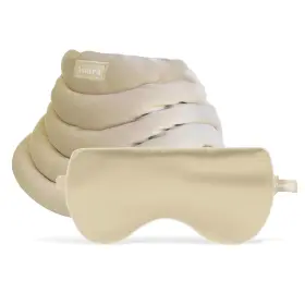 Asutra 850016538826 Champagne Gold Silk Eye Pillow And Weighted Neck Wrap Bundle Set 2 Products
