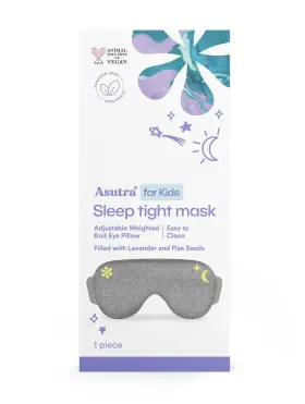 Asutra 850016538918 Kids Eye Pillow For Sleep Gray Cotton Jersey Filled With Lavender Buds